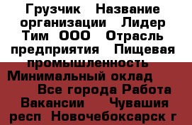 Грузчик › Название организации ­ Лидер Тим, ООО › Отрасль предприятия ­ Пищевая промышленность › Минимальный оклад ­ 20 000 - Все города Работа » Вакансии   . Чувашия респ.,Новочебоксарск г.